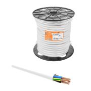 Провод ПВС 5х2,5 ГОСТ на катушке (50м), белый TDM