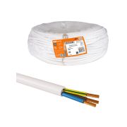 Провод ПВС 3х2,5 ГОСТ (разномер), белый TDM