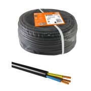 Провод ПВС 3х0,75 ГОСТ (разномер), черный TDM