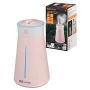 Портативный увлажнитель воздуха «Ареал мини», 0,38 л, RGB, насадки: вентилятор, ночник, розовый, TDM