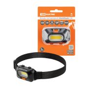 Фонарь светодиодный «Налобный» 2 Вт COB, 120 лм, бат. 3*AAA TDM