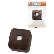 Розетка TФ (RJ-11) открытой установки IP20, венге «Дача» Народная