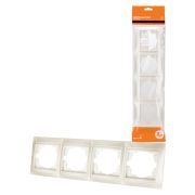 Рамка 4-х постовая горизонтальная перламутр «Лама» TDM