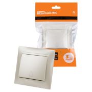 Кнопка звонковая 6А перламутр «Лама» TDM