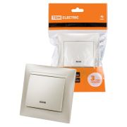 Выключатель 1 кл. с подсветкой 10А перламутр «Лама» TDM