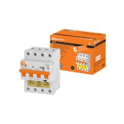 Дифференциальный автоматический выключатель АД4P 4Р С40 30-100-300мА 6кА тип АС TDM