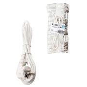 Шнур сетевой с вилкой ПВС-ВП 3x0,75мм² 3м с/з белый TDM