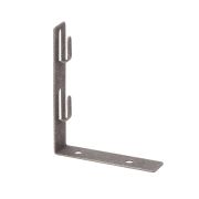 Держатель угловой под черепицу для прута Ø6-10 мм, 2 стальных крюка, основание 100 мм, гор. цинк. (упак. 1 шт.) TDM