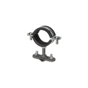Держатель хомут с резиновым уплотнением Ø40-46 мм, для прута Ø6-10 мм, стальной зажим, термодиффузия (упак. 1 шт.) TDM
