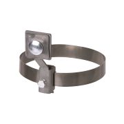 Держатель хомут Ø10-160 мм нержавеющая сталь, с выносом для прута Ø6-10 мм, стальной зажим (упак. 1 шт.) TDM