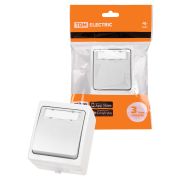 Кнопка звонковая с полем для надписи IP54 6A белая «Вуокса» TDM