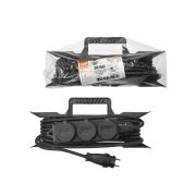 Удлинитель-шнур силовой на рамке, каучук, КГ, IP44, 3 гнезда с/з, 4000 Вт, 20 м Народный У1-33264