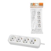 Удлинитель 4 гнезда, 7 метров, с/з, 10 А, 2300 Вт, белый, НАРОДНЫЙ У1-42050 (Ун1 420-0001)