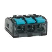 KEAZ Клемма строительно-монтажная OptiKit СМК 221-413 с рычагом 3 отверстия 0,2-2,5(4,0)мм2