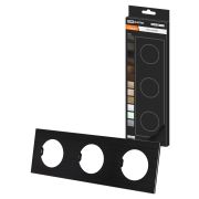 Рамка тройная агат, алюминий, шлифованный, «Байкал» TDM