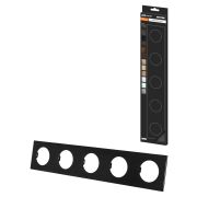 Рамка пятипостовая агат, алюминий, шлифованный, «Байкал» TDM