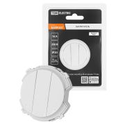 Выключатель 3-кл. 16А 250В проходной белый, «Байкал» TDM