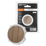 Выключатель 3-кл. 16А 250В проходной бронза, «Байкал» TDM