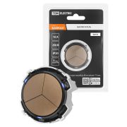 Выключатель 3-кл. 16А 250В кнопочный механизм бронза, «Байкал» TDM