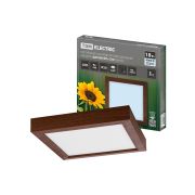 Светильник накладной светодиодный квадрат «Даунлайт» СПО (венге) 18 Вт 225*225*32 мм 4000К TDM