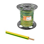 Провод ПуВнг(А)-LS 1х4,0 ГОСТ на катушке (300м), желто-зеленый TDM