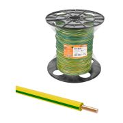 Провод ПуВнг(А)-LS 1х6,0 ГОСТ на катушке (200м), желто-зеленый TDM