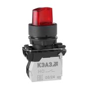 KEAZ Переключатель КПЕ1110РЛ-220В-красный-1но+0нз-ручка-фикс-2поз-индикатор-IP40-КЭАЗ