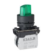 KEAZ Переключатель КПЕ2120РЛ-24В-зеленый-2но+0нз-ручка-фикс-3поз-индикатор-IP40-КЭАЗ