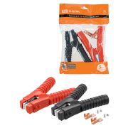 Зажим «крокодил» для пусковых проводов 500 А в изоляции (1 красный + 1 черный) TDM