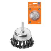 Щетка для дрели «чашка», 75 мм, плетеные пучки стальной проволоки d 0,5 мм, «Рубин», TDM