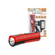 Фонарь «Радуга 6»  аккум., 1 Вт SMD + 5 SMD, 28 лм, Li-Ion 2,8 А*ч, 230 В, красный, Народная