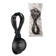 Шнур для БРА с ножным выключателем ШВВП-ВП 2х0,5 мм2 3,5 м 600 Вт черный TDM