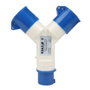 KEAZ Адаптер силовой двухлучевой 1012-16А-6h-220AC-2P+PE-IP44