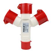 KEAZ Адаптер силовой трехлучевой 1013-14-16А-6h-380AC-3P+PE-IP44
